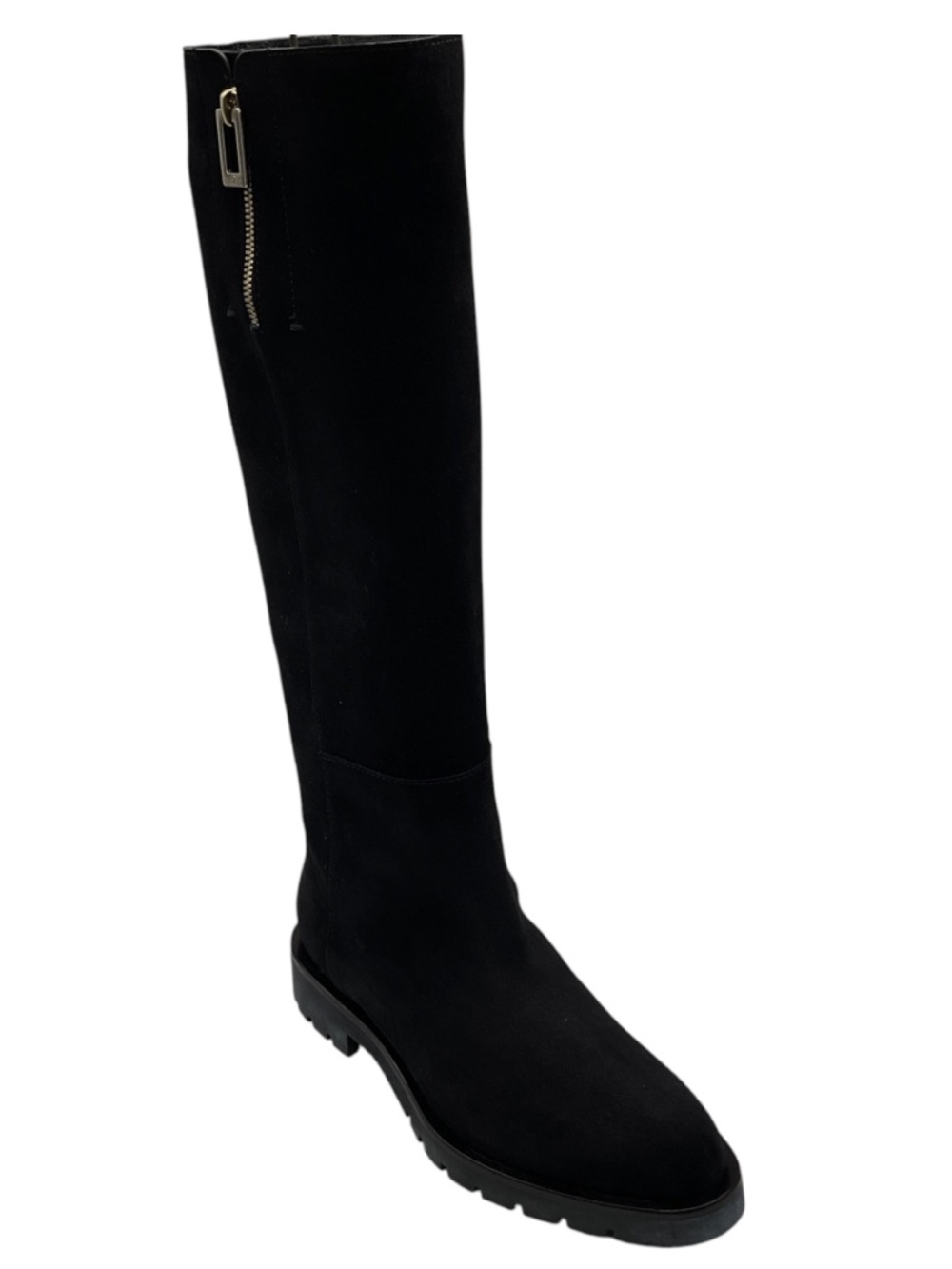 ROGER VIVIER BLACK SUEDE LEATHER TALL RIDING BOOTS